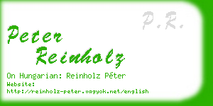peter reinholz business card